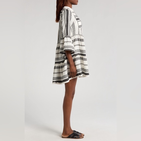 Elan 100% Cotton Babydoll Minidress - Picture 7 of 12